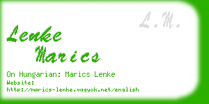 lenke marics business card